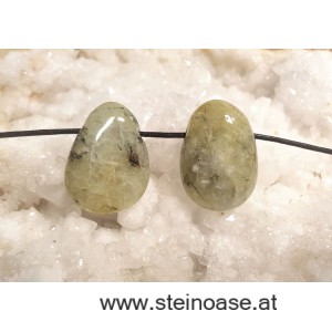 Anhänger Prehnit gebohrt